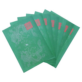 Giấy In Sớ Rồng chầu có ấn RH a3 DL60 nền xanh