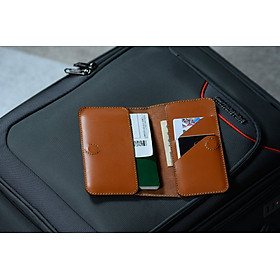 Ví Passport - Bao da hộ chiếu , chất liệu da bò , hiệu Khắc Tên - Hàng chính hãng