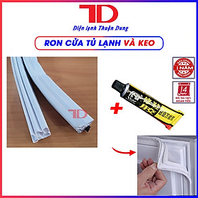 Ron Tủ Lạnh,  Gioăng, Zoăng tủ lạnh, kiểu gài rãnh sâu có sẵn nam châm 2 mét màu trắng, ron kiểu gài 1 rãnh, Điện lạnh Thuận Dung