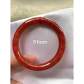 Vòng Cẩm Thạch Đỏ Đẹp A Ni 51mm x chột 8mm màu đỏ bông tươi sáng bóng đẹp nữ 50kg - 53kg đeo mệnh hỏa mệnh thổ đeo xuất sắc đẹp món quà tặng ý nghĩa ạ
