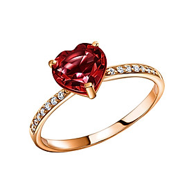 Nhẫn vàng 14KR đính đá Garnet - MOON Jewelry