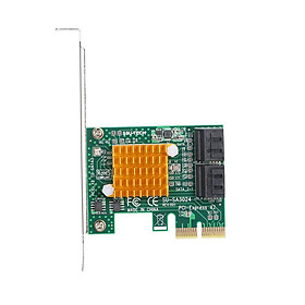 Bộ điều khiển cấp độ điều khiển PCI-E X2 đến 4 cổng SATA3 6Gbps Card Express Card SSD với đĩa CD trình điều khiển cho PC lớn và nhỏ