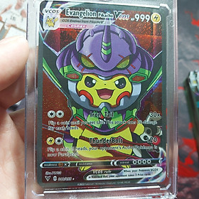 Thẻ Pokemon Evangelion Robot tím Pikachu hóa trang Vmax 1459 d38 21