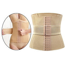 Waist Trainer for Women, Corset Cincher Body Shaper Girdle Trimmer with 3 Hooks Closure