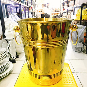 Mua Xô Đựng Đá Inox Họa Tiết Kẻ Vạch Và Chấm Bi Cách Điệu Sang Trọng