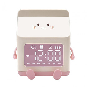 Alarm Clock Creative Week Display Bedside Alarm Clock for Girls Boys Student