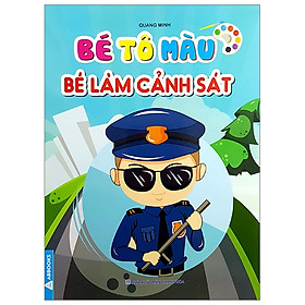 Hình ảnh Bé Tô Màu Bé Làm Cảnh Sát