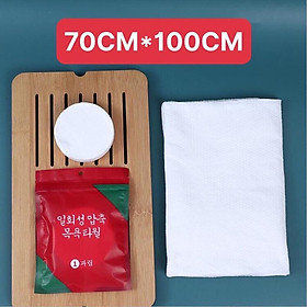 Mua Khăn Giấy Nén Hàn Quốc Dạng Viên Hình Chữ Nhật dùng 1 lần Kích Thước 26cmx21cm