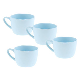 4 Pieces Eco Friendly Healthy Melamine Mug, Plastic Cup with Handle for Water, Coffee, Milk, Juice, Tea