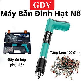 Máy Bắn Đinh Hạt Nổ GDV Kapusi Bắn Đinh Bê Tông Tay Cầm Xanh - TẶNG KÈM 100 ĐINH, Đóng Đinh Dễ Dàng, Bộ Giảm Thanh Đôi - Hàng Chính Hãng