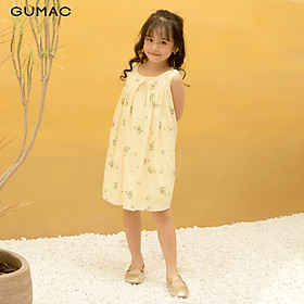 Đầm váy bé gái DKA1090 GUMAC thiết kế hoa cổ nơ