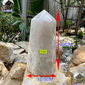 Mua Trụ lục giác thạch anh hồng giúp bạn thuận buồn xuôi gió-2.54kg (KT: 20x10.5 (cm)-T601
