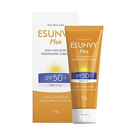 	KEM CHỐNG NẮNG ESUNVY PLUS SUN CARE BODY WHITENING CREAM SPF50+/PA++++ - Chống nắng tối ưu, dưỡng trắng chuyên sâu - Tuýp 70g
