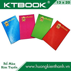 Combo 10 cuốn Sổ Bìa Màu Kim Tuyến Thần Tài Trung Mỏng 80 trang 10 cuốn gói