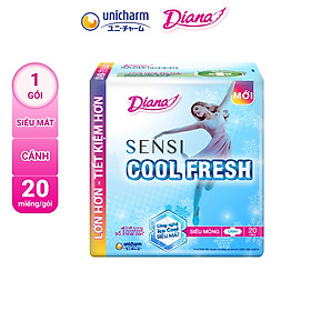 Băng vệ sinh DIANA Sensi Cool Fresh Siêu Mỏng Cánh Gói 20 Miếng