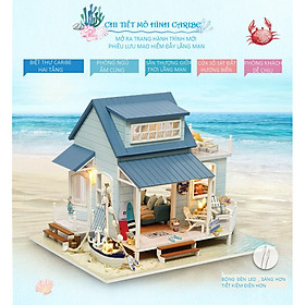 Bộ lắp ghép mô hình đồ chơi DIY căn biệt thự vùng Caribe