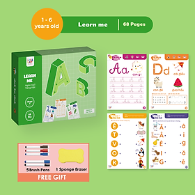 Đồ chơi Giáo dục sớm Thẻ Flashcard thông minh cho bé xóa được, học liệu giáo dục sớm thương hiệu Lalala Baby (Shape Me - Write Me - Math Me - Learn Me)