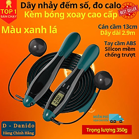 Dây Nhảy Đếm Số, Đo Calo, Khoảng Cách Chính Hãng Kèm Bóng Xoay Cho Người Mới Bắt Đầu Tập, Hàng cao cấp