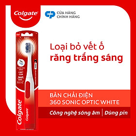 Bàn chải điện Colgate Sonic Optic White trắng sáng sóng âm