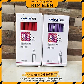 ️sỉ vpp,sẵn hàng️ Bút Nước Dạng Bấm Chosch CS8698 Mực Xanh, Đỏ, Tím,đen - VPP Kim Biên