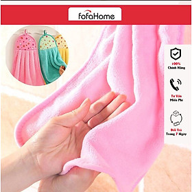 Khăn Lau Tay Có Móc Treo Dùng Trong Nhà Bếp, Khăn Lau Tay Bếp Vải Cotton Mềm Mại Siêu Thấm Hút Đa Năng - Giao Màu Ngẫu Nhiên