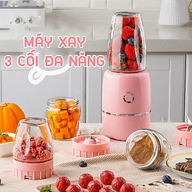 Mua Máy xay 3 cối thuỷ tinh đa năng xay đồ ăn dặm  xay thịt  xay tỏi ớt  xay hạt nội địa
