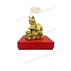 Mua 12 con giáp tượng mèo giáp ngọc băng đồng vàng nguyên chất