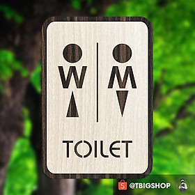 6 Mẫu bảng nhà vệ sinh (toilet) bằng gỗ phong cách hiện đại | trang trí homestay