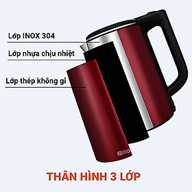 Mua Ấm siêu tốc 3 lớp cách nhiệt Fellia K161 1.8 lít - hàng chính hãng