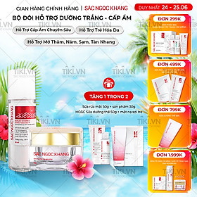 Bộ đôi cấp ẩm, dưỡng trắng da Sắc Ngọc Khang: Serum C dưỡng trắng 30ml + Kem dưỡng da ban đêm 30g