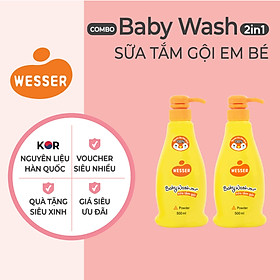 Combo 2 chai sữa tắm gội Wesser 500ml (Cam)