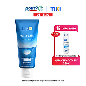 Sữa rửa mặt dưỡng trắng Hada Labo Perfect White Tranexamic Acid Cleanser 80g