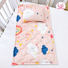 Bộ gối nệm cho bé đi học mầm non, tiểu học, trung học Katina House, vải tencel mềm mại thoáng mát
