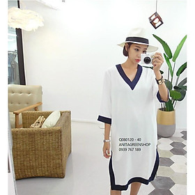 Q080120  ĐẦM SUÔNG PHỐI MÀU THIẾT KẾ