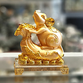 Mua Tượng Chuột Vàng Trên Túi Vàng Đế Thuỷ Tinh - Đời Đời Phát Tài TM023