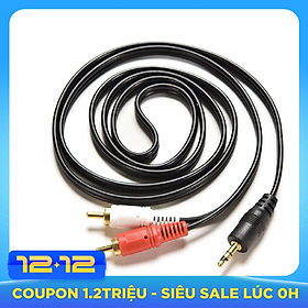 Dây cáp loa 3.5mm to AV 2 RCA Audio