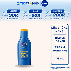 Sữa Chống Nắng Toàn Thân Nivea Cấp Ẩm Mỏng Nhẹ SPF50+ 75ml 85673