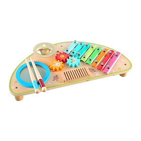 Wooden Xylophone Toddlers Drum Set Baby Musical Instruments Toys Creativity Montessori Toy for Ages 3 4 5 6 Years Old