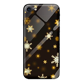 Ốp kính cường lực cho iPhone 8 nền tuyết vàng 1 - Hàng chính hãng