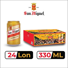 Thùng 24 Lon Bia SAN MIGUEL Pale Pilsen 330 ml