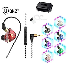 Tai Nghe Nhét Tai QKZ SK8 Bản 2023 ( Hàng Chính Hãng Siêu Bass Chống Ồn Gaming Chơi Game Nghe Nhạc Điện Thoại Có Mic Jack 3.5 Màu Hồng )