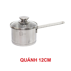 Mua Quánh nấu cháo bột inox 430 Fivestar Standard nắp kính 3 đáy bếp từ ( 12cm / 14cm / 16cm )  tặng 5 muỗng ăn