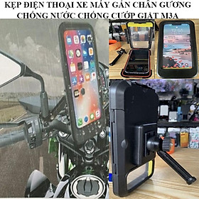 Mua Giá Đỡ Điện Thoại Xe Máy M3A Kẹp Điện Thoại 19X10cm Gắn Chân Gương Chống Nước Chống Cướp Cực Chắc Chắn