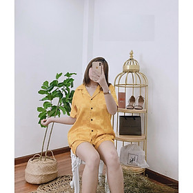 Đồ bộ ngủ mặc nhà Pijama Lụa Gấm đùi bigsize - form to - cho bạn nữ nặng từ 62kg ~ 75kg