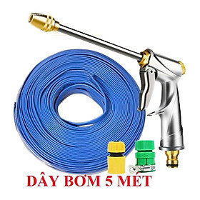 Mua ️ Bộ dây vòi xịt nước rửa xe tưới cây  tăng áp 3 lần loại 3m 5m 206701-2 đầu đồng cút nối nhựa+ mở chai