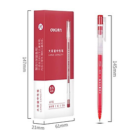 Bút gel 0.5mm Deli nhiều màu lựa chọn - Bút bi nước -  1 chiếc - Mực đỏ / Xanh / Đen - A116