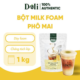 Bột Milk Foam Phô Mai Déli túi 1KG [CHUYÊN SỈ] HSD: 18 tháng, tạo lớp váng sữa đẹp mắt với vị mằn mặn, thơm béo,..