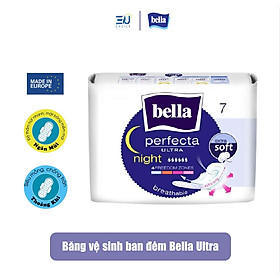 Băng vệ sinh ban đêm BELLA 7 miếng dạng dán - Tétra Medical