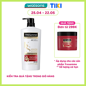 Dầu Xả Tresemmé Keratin Smooth Tinh Dầu Argan & Keratin Vào Nếp Suôn Mượt 620g