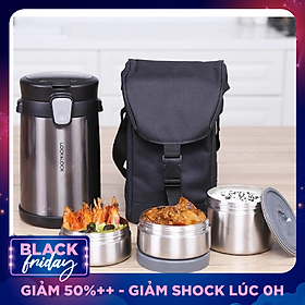 Bộ Hộp Cơm Giữ Nhiệt Easy Take Lunch Box Lock&Lock LHC8034 (2000ml)